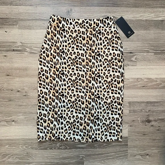 NWT ViX Scarlet Leopard Print Linen Blend Skirt - Picture 2 of 6